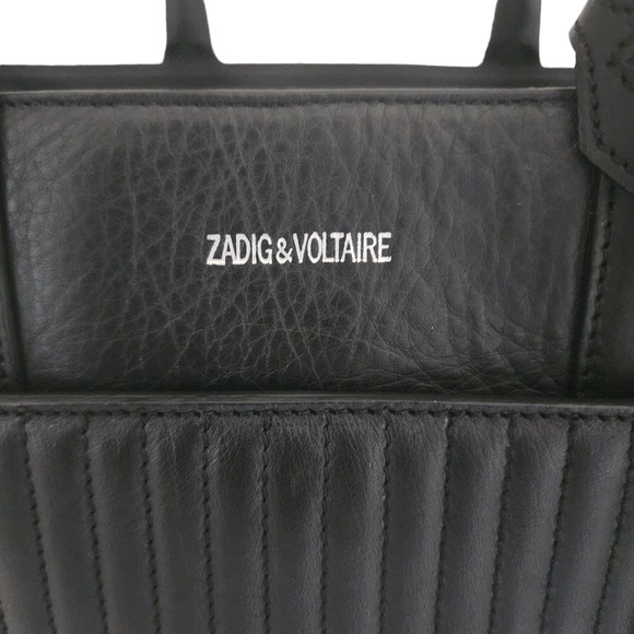 Zadig & Voltaire Black Bag Candide Small Hand Bag Shoulder Bag Skull Studs - Picture 5 of 16